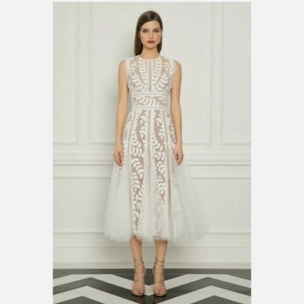 Bronx and Banco White Lace Midi Dress - Picture 3 of 13